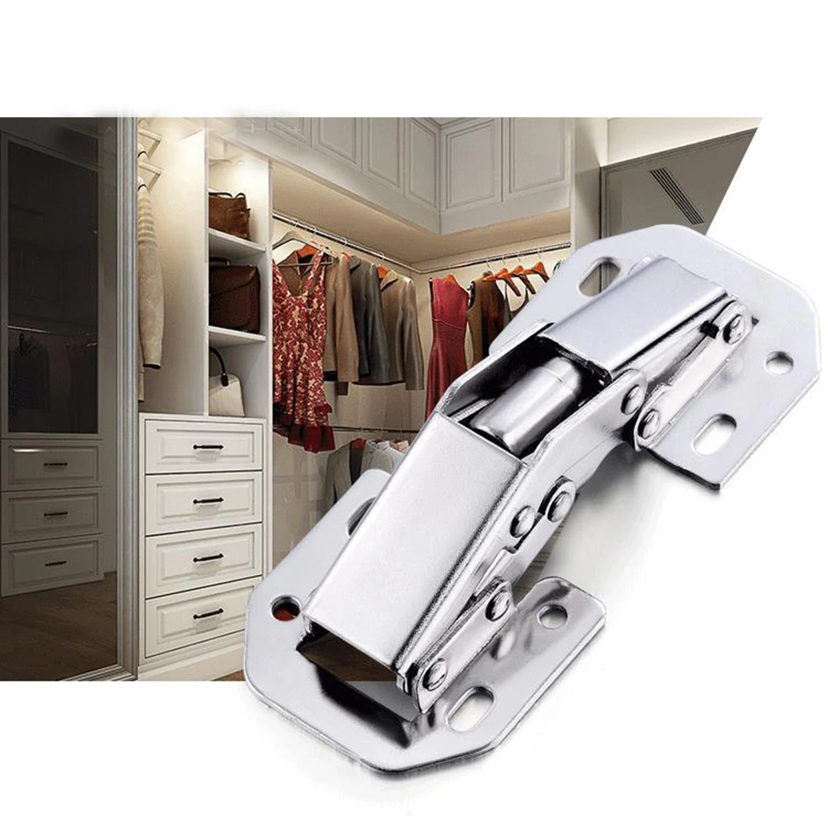 

Punch-free Hinges 4 Inch Metal Thickened Hydraulic Fixed Cabinet Door Window No Drilling Easy Install Stabler Fixation