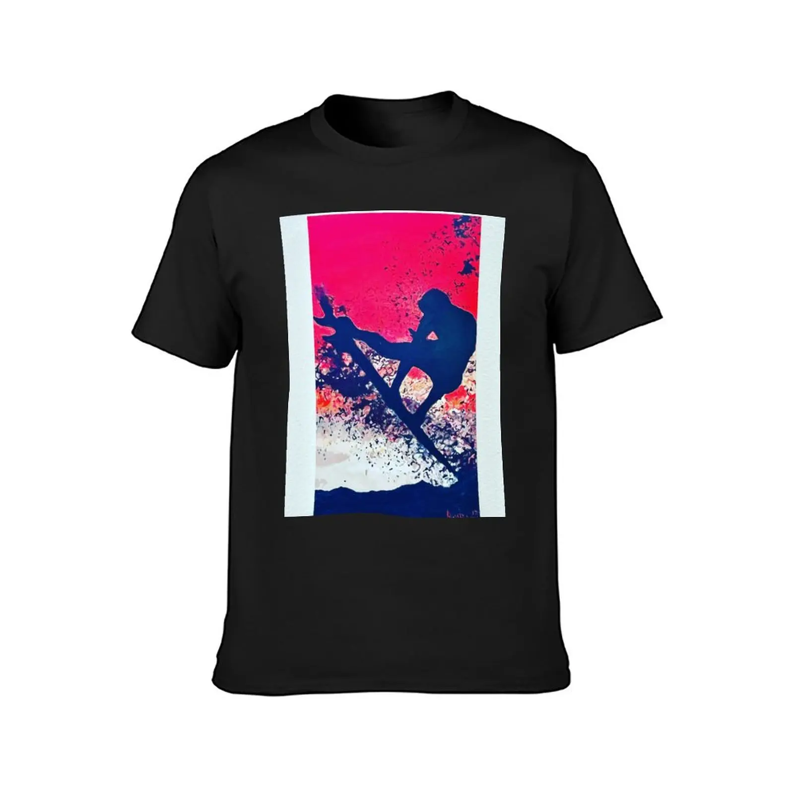 Big Wave Sunset Surfer T-Shirt oversizeds sports fans boys animal print blacks Men's clothing