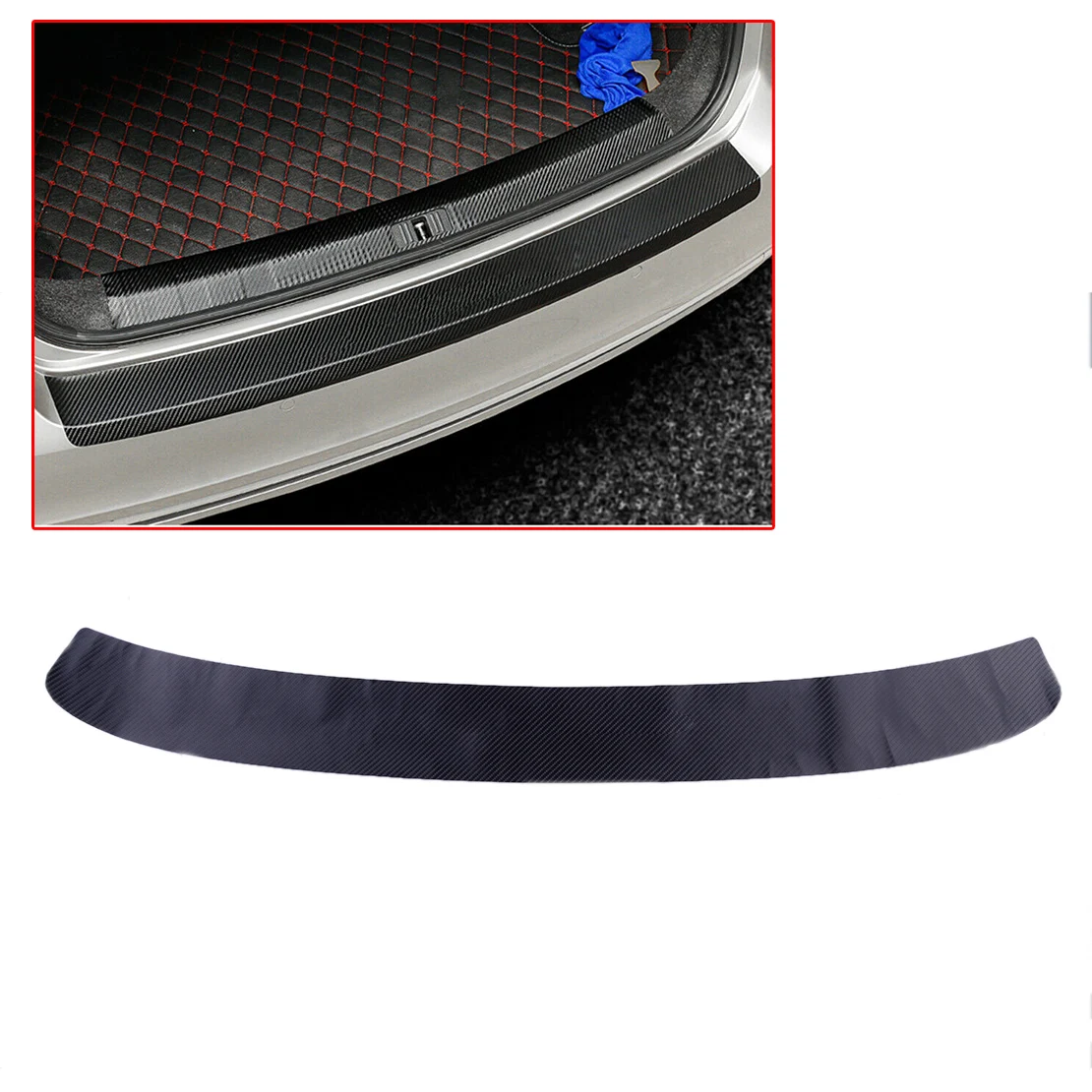 Rear Bumper Trunk Guard Sill Protector Plate Cover Trim Fit for VW Golf 7 MK7 2016-2019 2020 2021