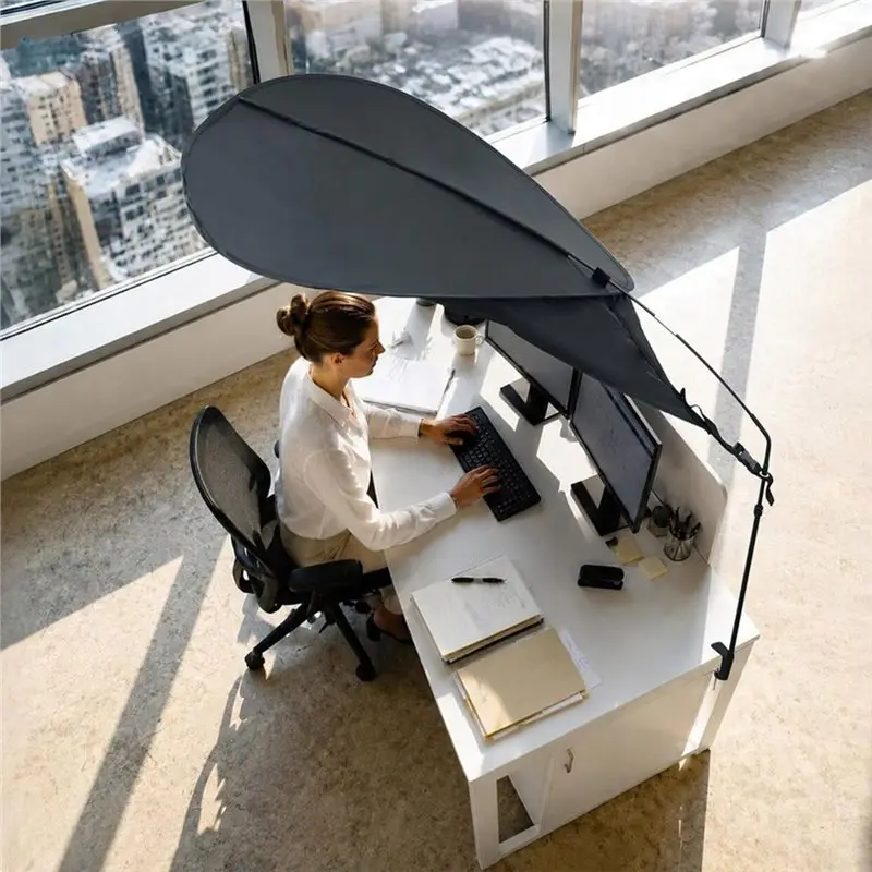 ABLK Offices Cubicle Desk Shade,Designed For Light Sensitive Workers,Idea For Offices Cubicles And Orginal Desk Canopy