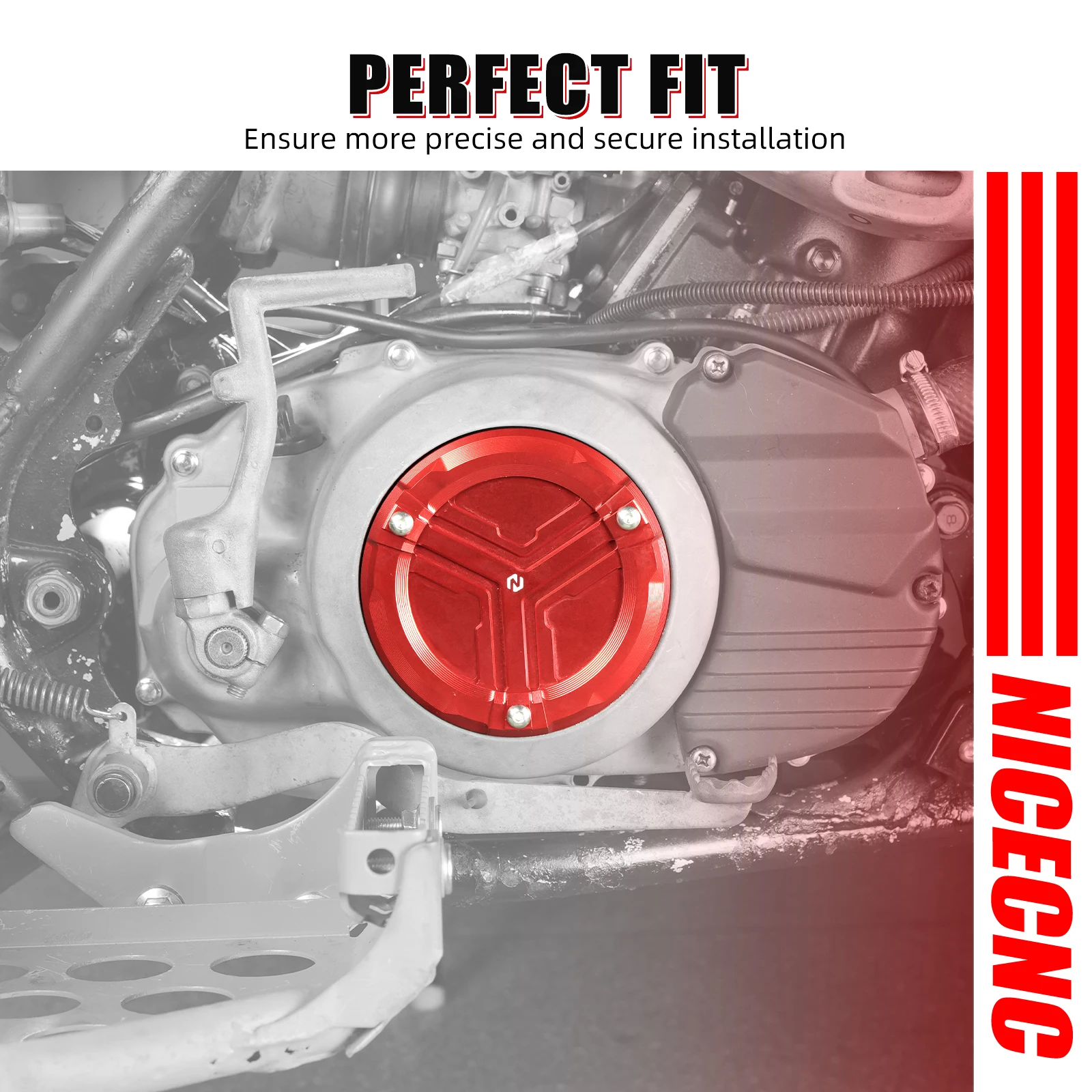 NICECNC Für Yamaha Banshee 350 YFZ350 1987-2006 2005 Kupplungsdeckel-Einsatz Aluminium ATV Motor-Seitenabdeckung Ersatz 4L0-15431-01-00 – Detail 10