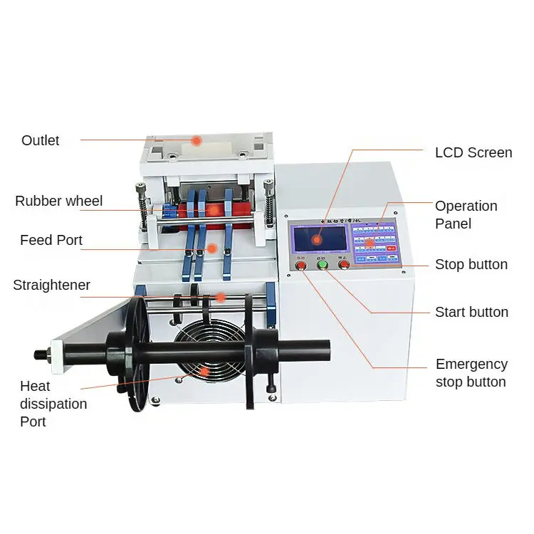 آلة قطع الأنابيب البلاستيكية الأوتوماتيكية BORX-WX-100 معدات أنبوب الكمبيوتر شبه الأوتوماتيكية لسلك القطر 1-100