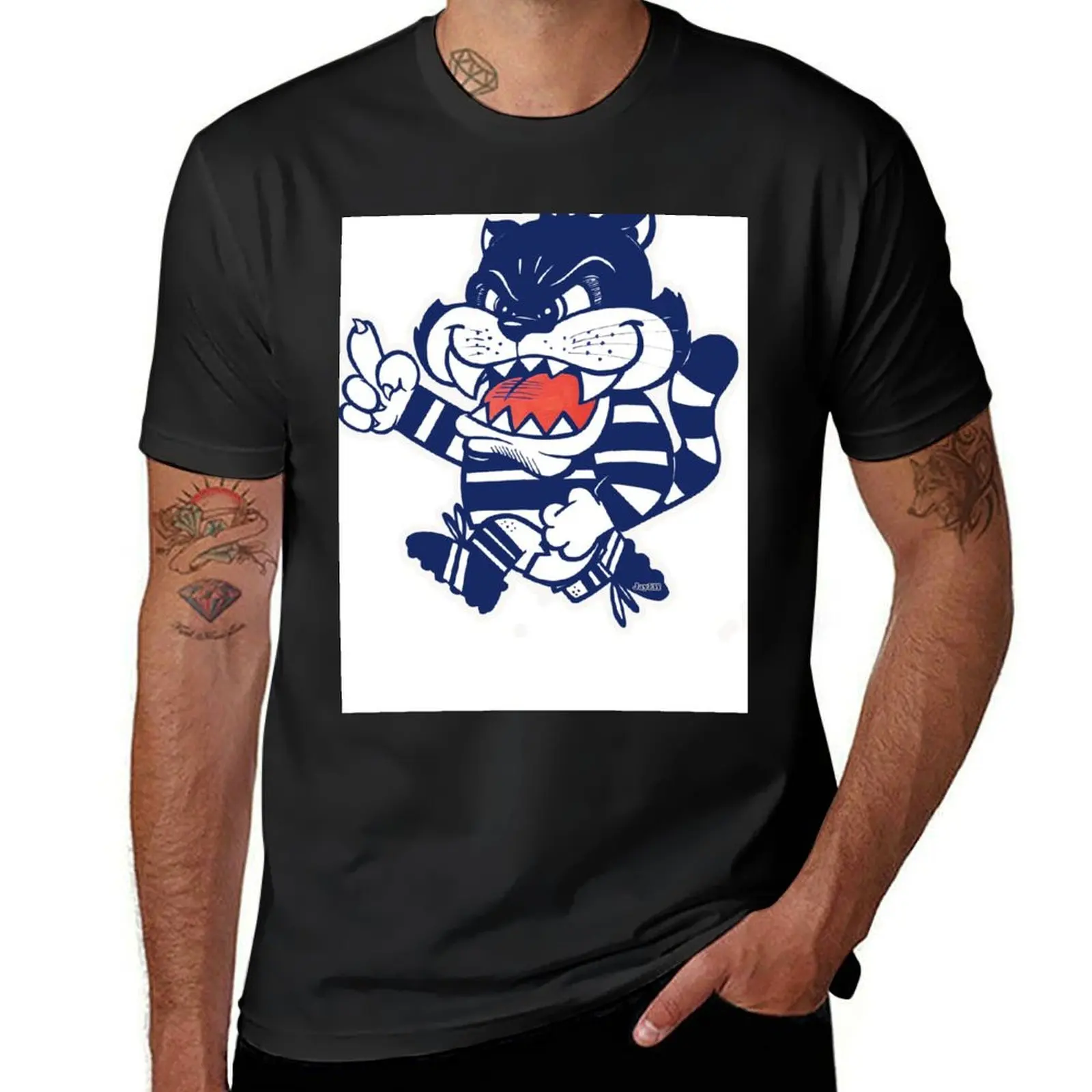 Geelong Cats by Jay Eff T-Shirt quick drying animal prinfor boys workout shirts for men