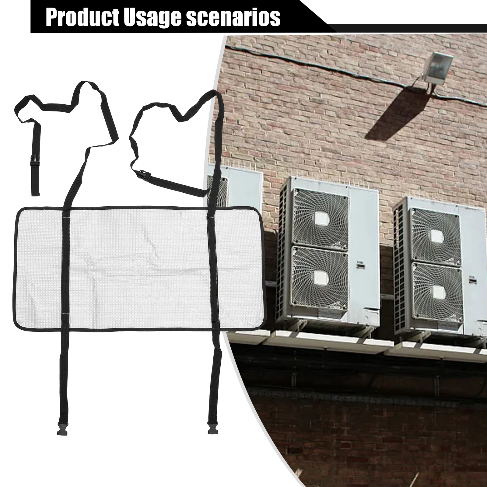 Cubierta de aire acondicionado de alta calidad, protección de unidad exterior contra el sol y la lluvia, mejora la eficiencia energética, fácil configuración