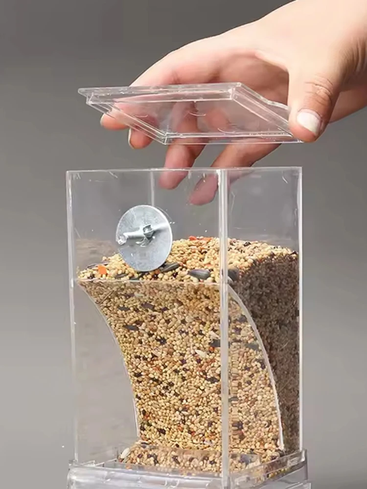 Papageienfutterbox, auslaufsicher, transparent, klare Futtervorrichtung für Papageien, langlebige Futterbox für Vögel – Detail 5