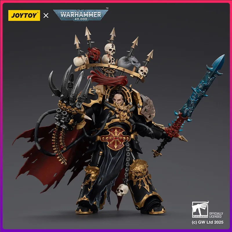 

Фигурка JOYTOY Warhammer 40K 1/18: Черный Легион Абаддон, Разрушитель, с Драк'нянем и Когтем Хоруса, модель-игрушка, подарок