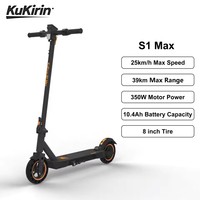 KuKirin S1 Max Electric Scooter  Foldable 350W Motor 36V 10.4Ah 39km Max Range 8 inch Tire 2025 for adult urban E-Scooter