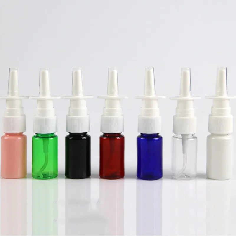 50pcs/lot 10ml Nasal Spray Bottles Fine Mist Sprayers Atomizers Cosmetic Makeup Perfume Storage Container Container