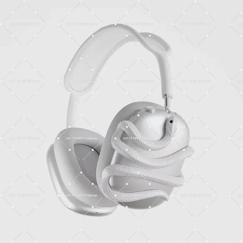 Custom Handmade Resin Headphone Protective Case Y2K Snake Pattern Decorative Cover Over Ear Headset Accessories