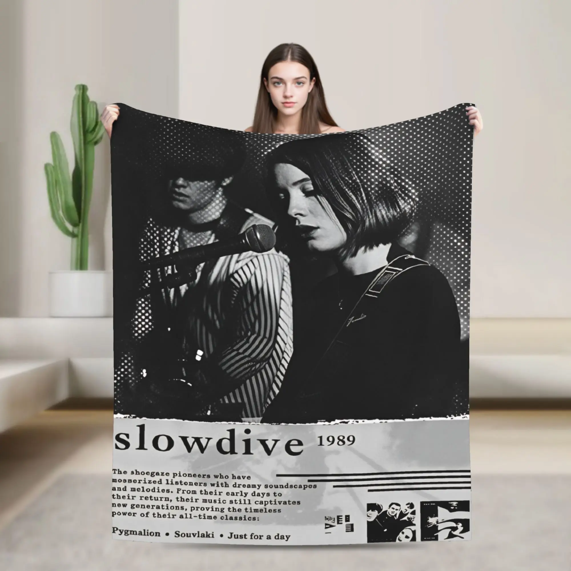 Slowdive Alison 1991 Vintage Blanket Quality Warm Soft  Throw Blanket Winter Travel Couch Bed Graphic Bedspread