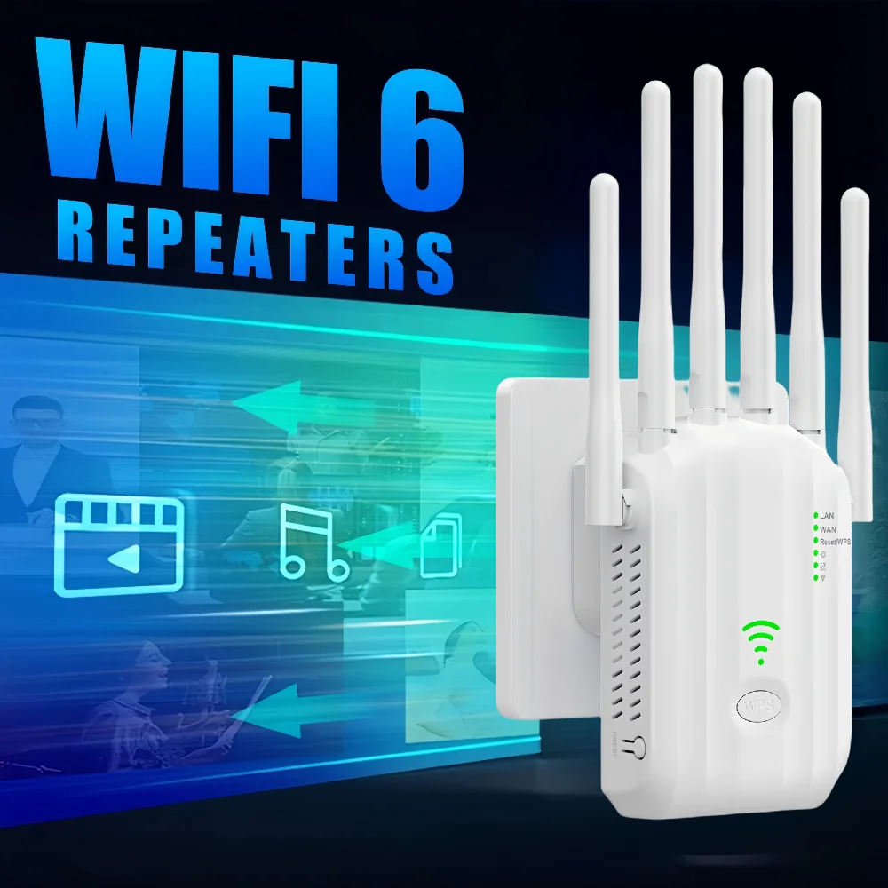 Ripetitore WiFi Dual Band 1200Mbps Estensore di segnale wireless 2.4G 5GHz Amplificatore Wi-Fi Router Amplificatore di segnale a lungo raggio per la casa