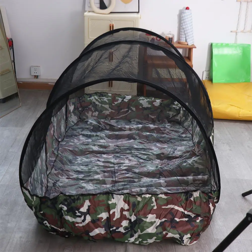 Folding Camo Camping Mosquito Net Tent Mesh Tent Zipper Outdoor Mosquito Net Double with Bottom Portable Mosquito Net Trips