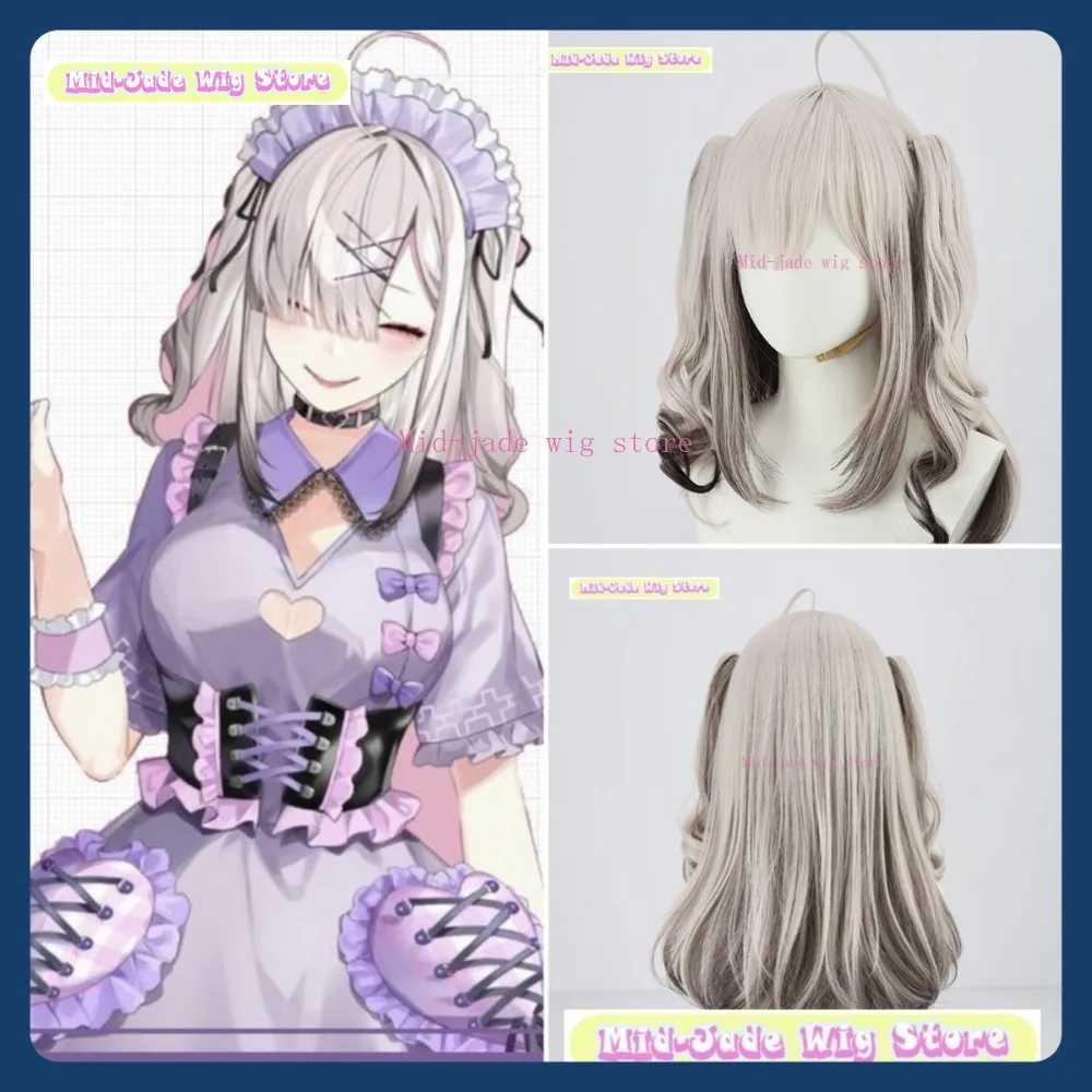 

Mid-jade Wig Store NIJISANJI Sukoya Kana Cosplay Wig Anime Game Role-playing Halloween Party Performance Synthetic Hair