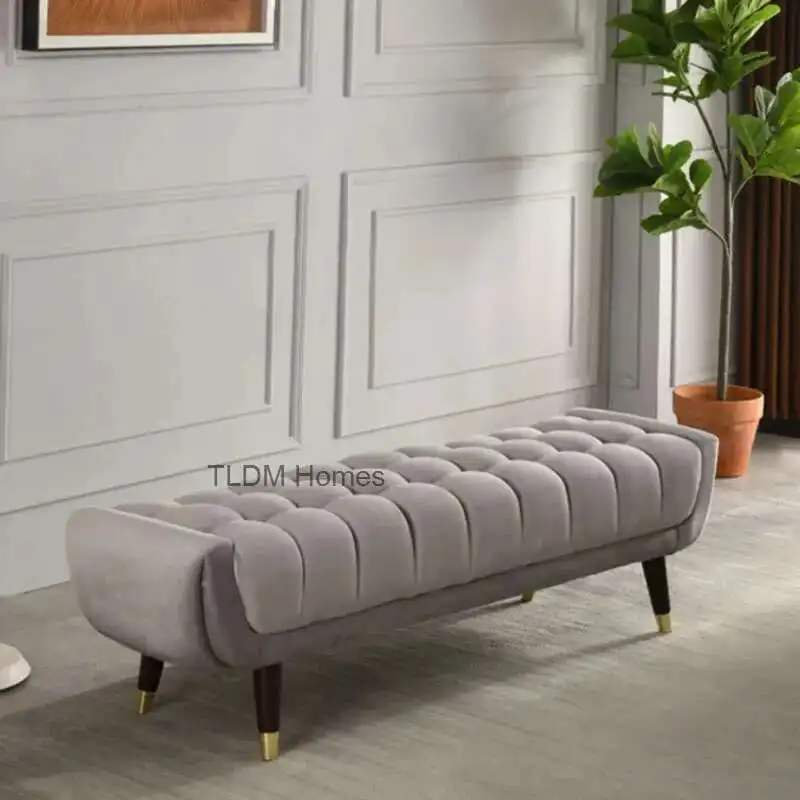 

Nordic Sofa Stool Minimalist Cloakroom Living Room Bench Clothing Store Shoe Changing Stool Light Luxury Bed End Sofa Cushion