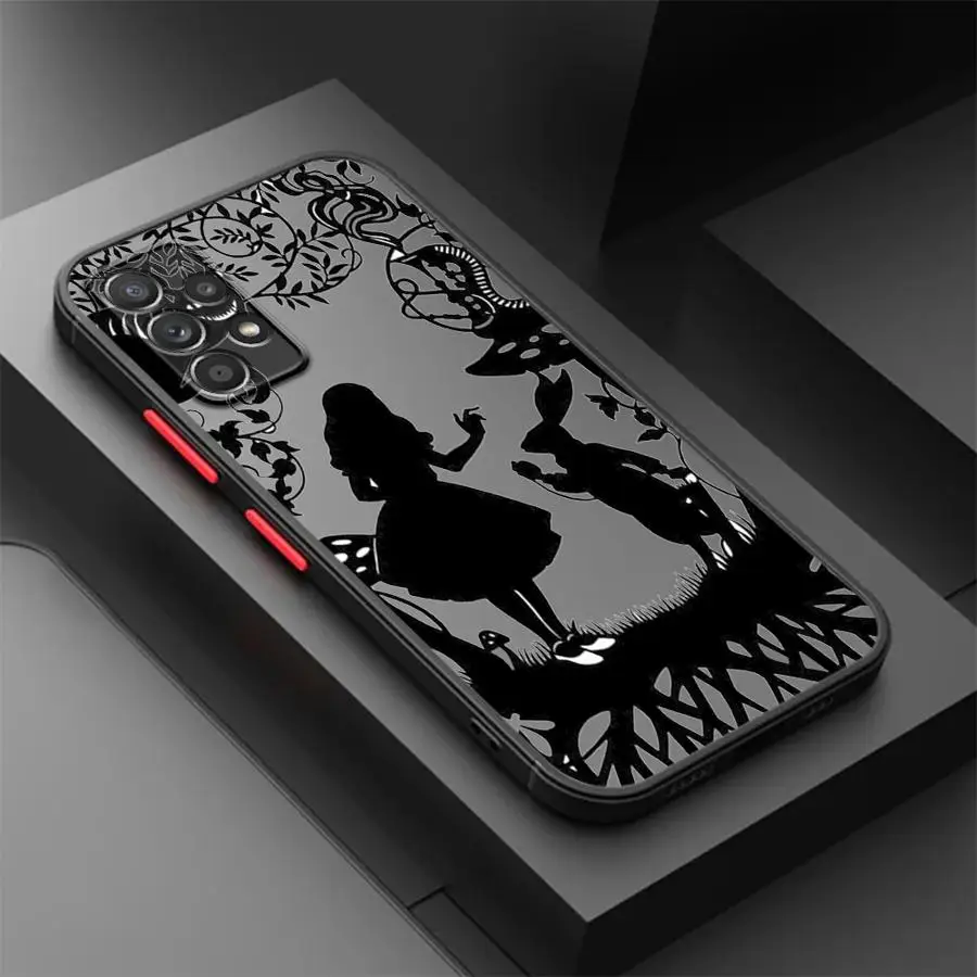 Case for Samsung Galaxy A54 A52 A14 A53 A34 A13 A12 A15 A16 A32 A21s A23 A51 A33 A71 TPU Phone Cover Disney Alice In Wonderland