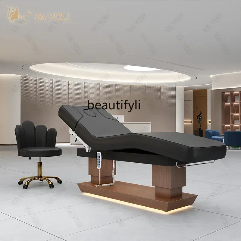 

A44 Electric beauty bed with lamp High-end beauty salon Light medical beauty, massage bed Facial body care bed