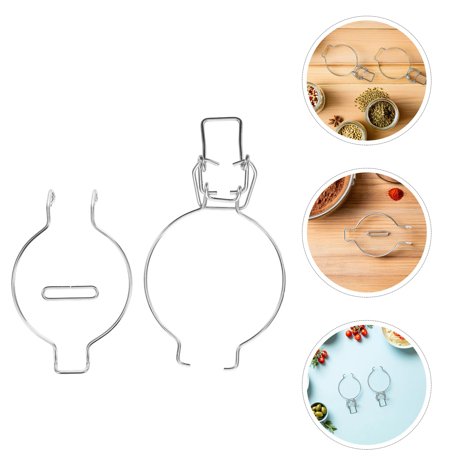 

3Pcs Stainless Steel Wire Lock Buckle Replacement for Mason Jars Glass Sealing Clamp Canister Airtight Storage