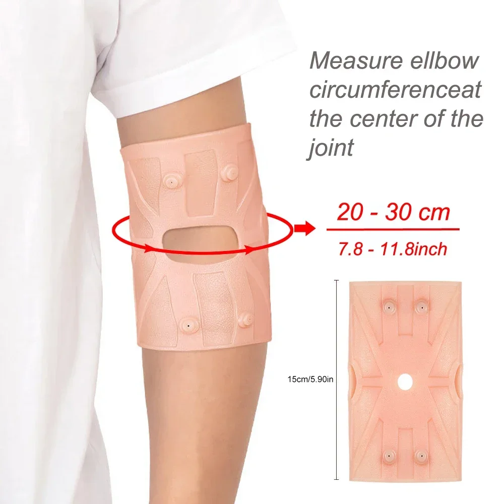 1/2/4Pcs Silicone Magnet Elbow Protective Sleeve, Elastic Compression Elbow Brace with Built-in Magnets, Tendonitis,Tennis Elbow