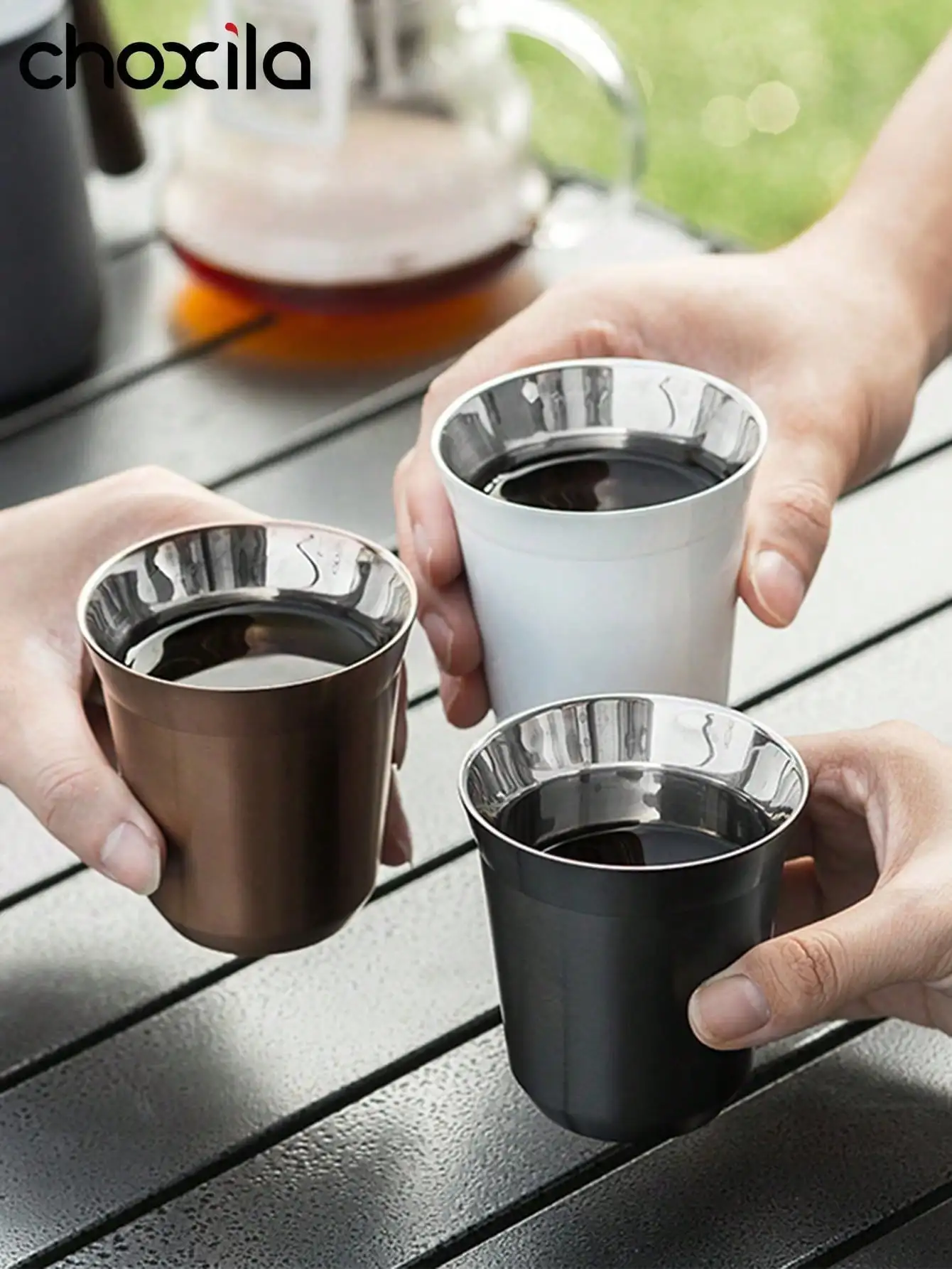 1pc Coffee Mug, Stainless Steel Hand Drip Coffee Cup, Mugs, tazas para café, 80ml Cup, Tea Cup
