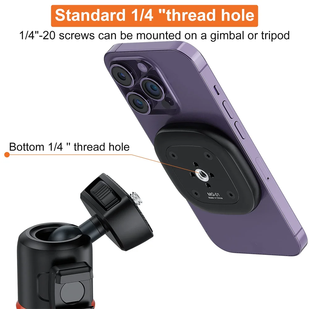 Suporte do telefone magnético para Magsafe Case, suporte do telefone para Magsafe, Case para iPhone 15, 14, 13, 12 Mini, 12Pro, 1, 4 parafuso de montagem, novo