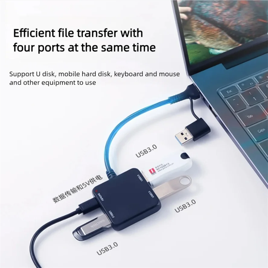 USB 3.0 Hub USB Hub 4 Port High Speed Type c Splitter 5Gbps For U disk PC Computer Accessories Multiport HUB 3 USB 3.0 2.0 Ports