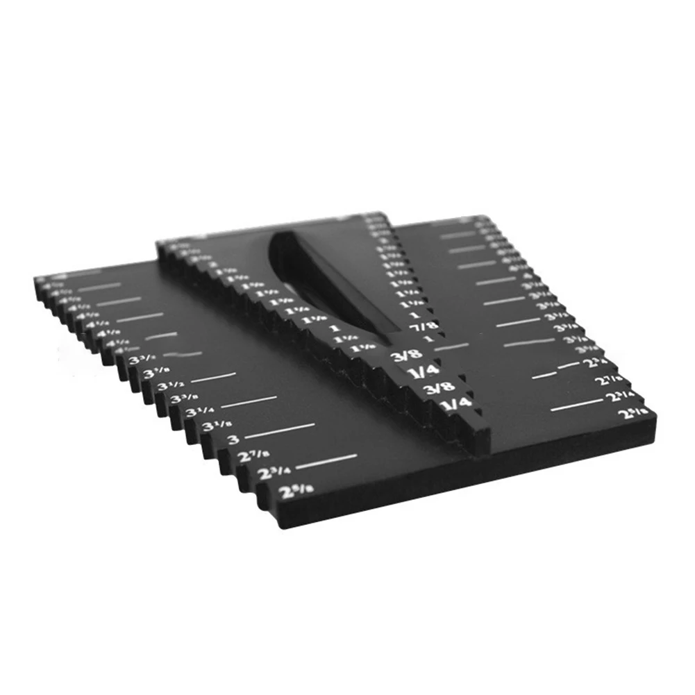 Plastic Scribing Ruler for Woodworking with Dual Function Caliper and Center Finder for Precise Layout and Marking