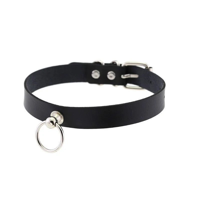 Gargantilla de Cosplay de motosierra de Anime para hombre, collar de cuero PU de Rock oscuro, cadena de clavícula Punk gótica Harajuku, accesorio de joyería