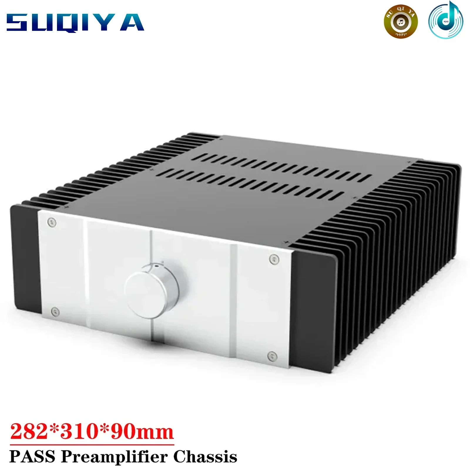 282*310*90mm PASS All Aluminum Preamplifier Chassis Shell for Diy Amplifier Audio Chassis Enclosure Amp Shell