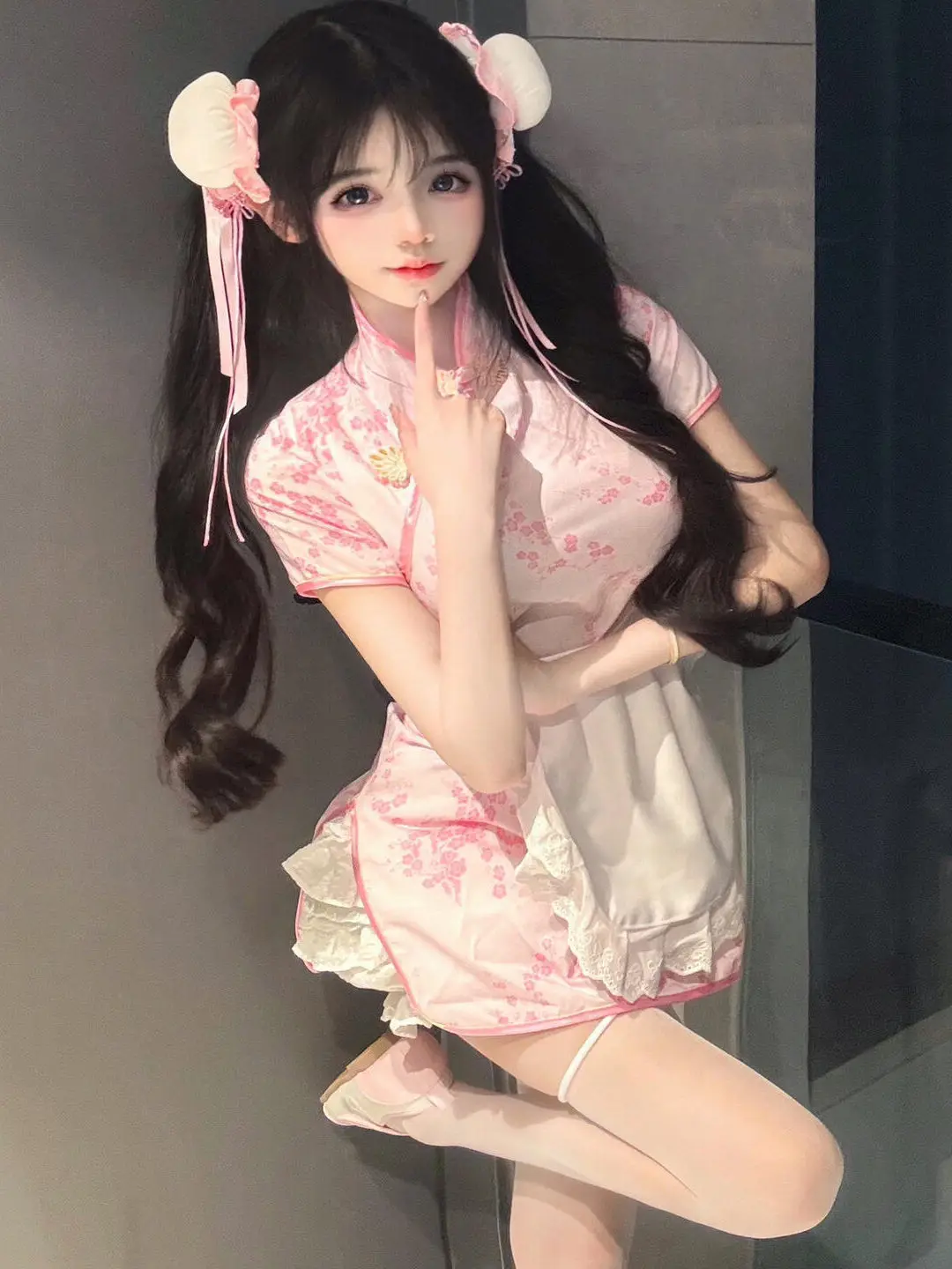 فستان تشيونغسام جديد بالطراز الصيني، زي تنكري للهالوين وعيد الميلاد، تنورة خادمة ناعمة للفتيات، تشيونغسام قصير للارتداء اليومي #2