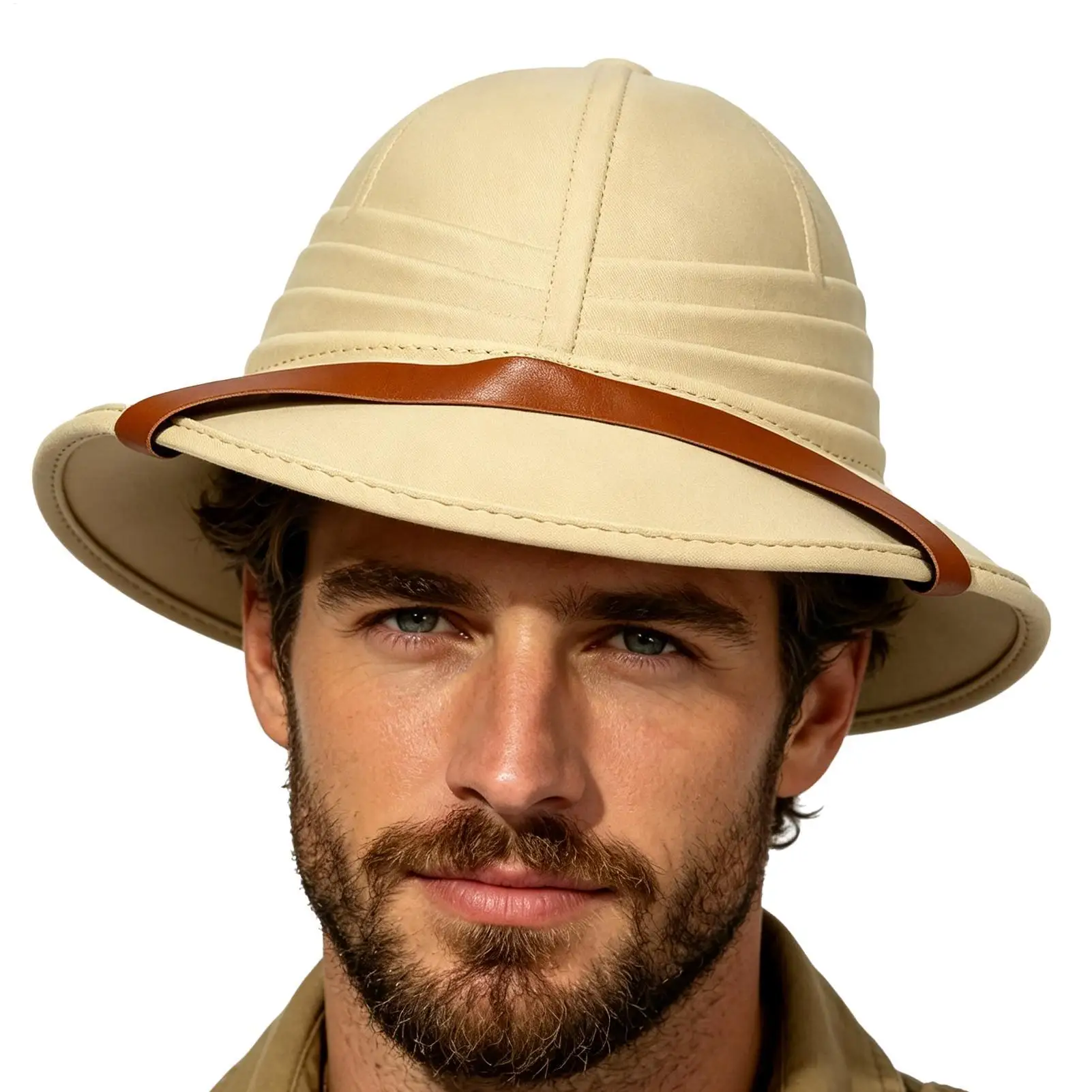 1pc Fashion Women Men British Explorer Straw Helmet Summer Boater Bucket Sun Hats Unisex Jungle Miners Cap Zookeeper Hat