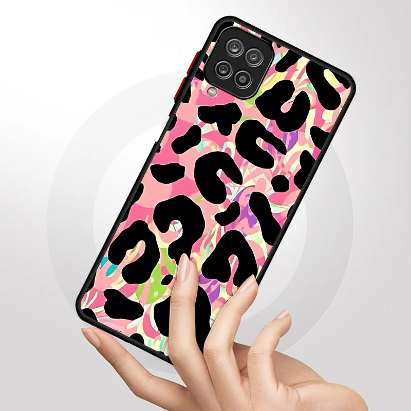 Matte Case for Xiaomi Poco X3 X4 Pro X3NFC F3 X5Pro X4 GT M5 M5s C40 C50 C51 Cool Leopard Print Soft Phone Cover Capa