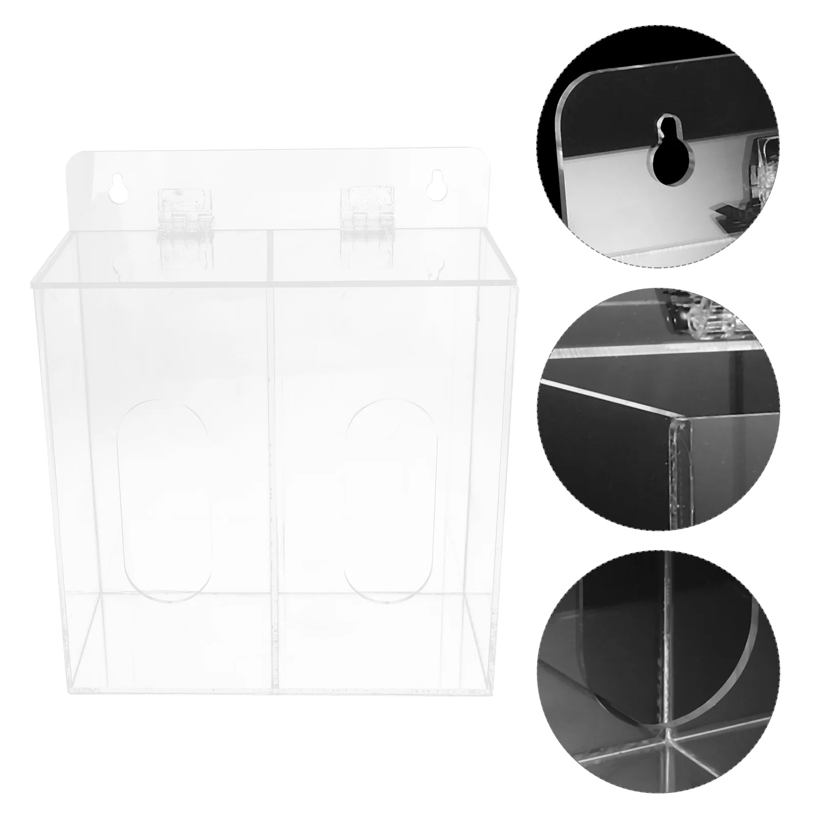 

Wet Wipes Glove Storage Box Mask Container Acrylic Holder for Wall Mount Dispenser