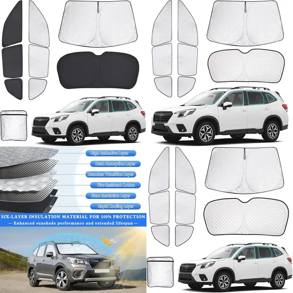 

2019-2024 Subaru Forester Side & Rear Window Sunshades with UV Protection for Privacy and Heat Reduction