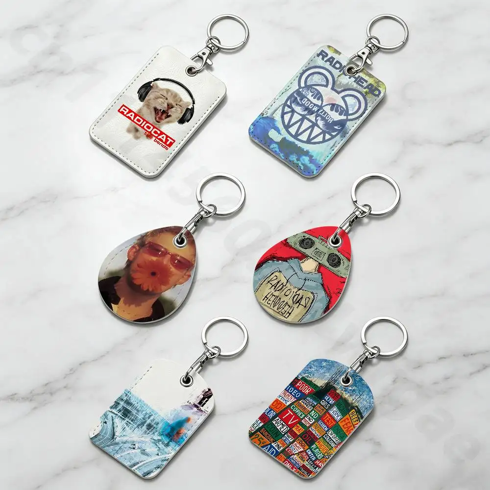 Cool R-Radiohead Band Keychain Card Holder, Badge Credit Card Holder, Student ID Card Holder