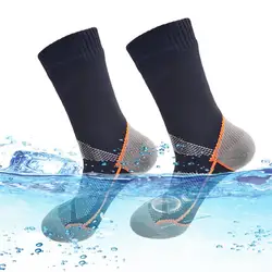 1 Pair Winter Waterproof Socks 3-Layer Moisture-Wicking Outdoor Hiking Camping Skiing Wading Fishing Compression Socks