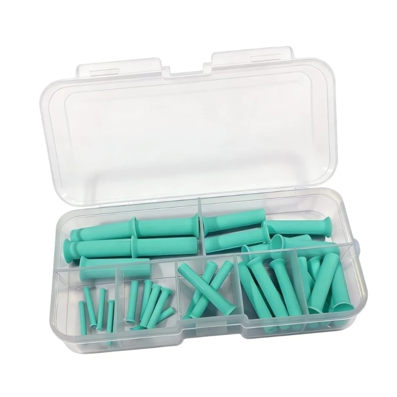 Jewelry Hole Tool Set with 5 Size Silicone Pegs and Organized Case for Resin Pendant, Earring, and DIY Craft Hole Making Work