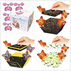 Creative Surprise Flying Butterfly Box Bounce Box Prank DIY Butterfly Explosion Surprise Gift Box Party Decorations