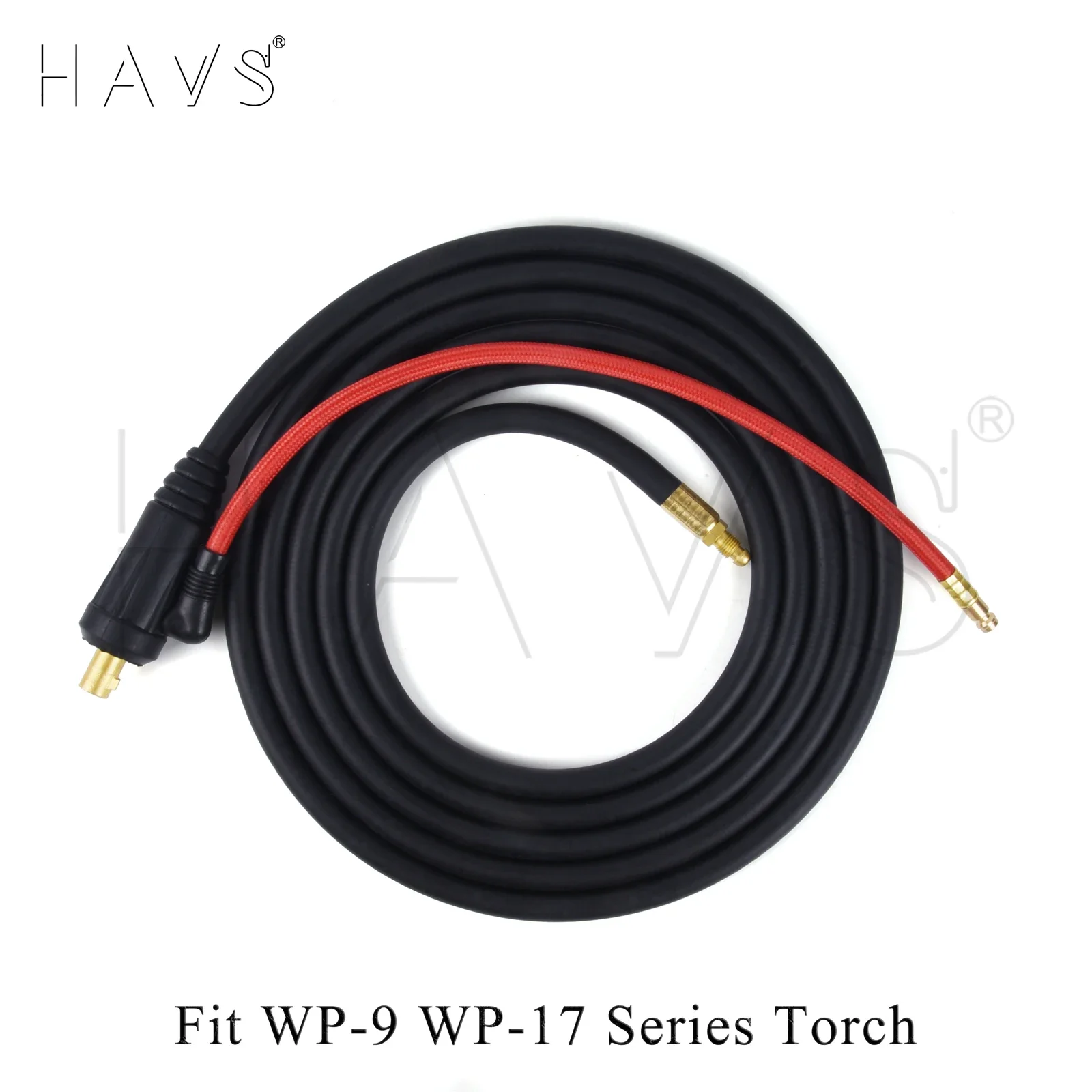 WP17 WP17FV WP17F TIG Welding Torch Gas-Electric Integrated Rubber Hose 4M DKJ35-50 Euro Connector 13FT Air Cooled