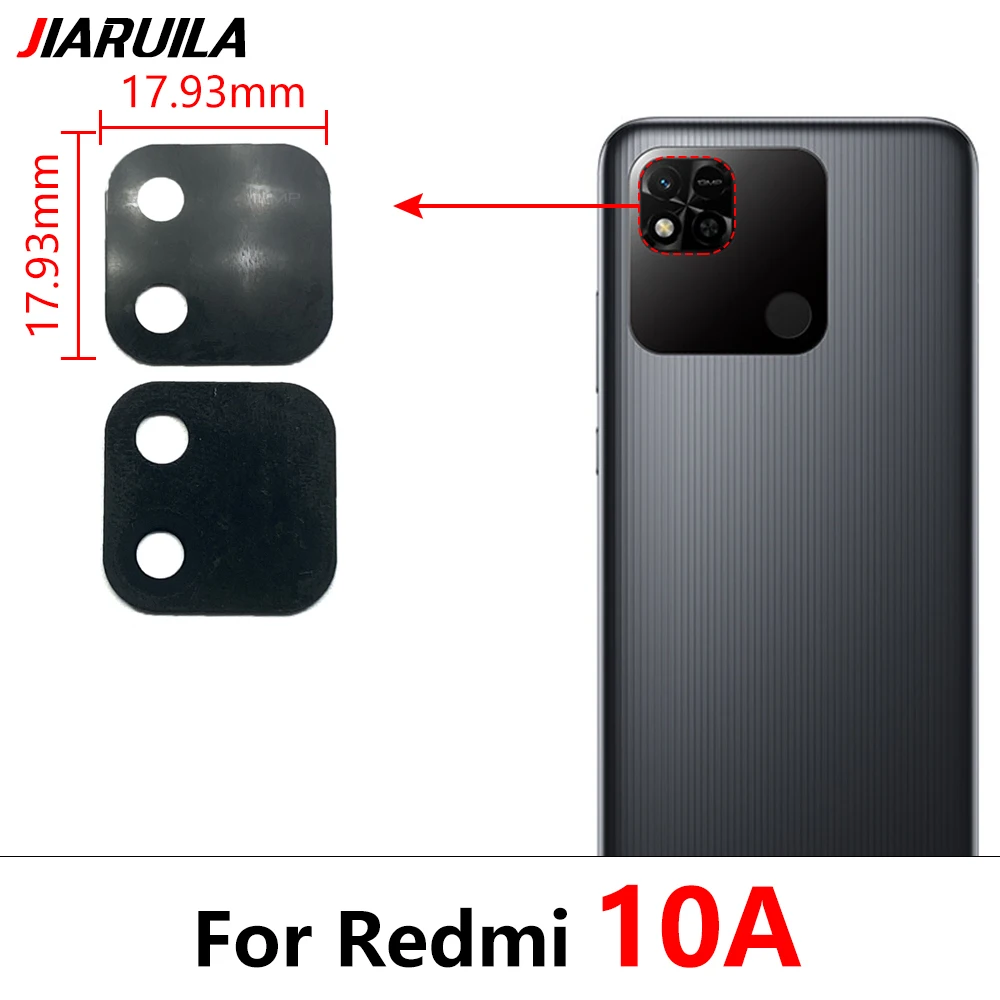 100Pcs，NEW Rear Back Camera glass Lens With Adhesive Camera Glass For Xiaomi Redmi 10X 10 5G 10C 10A 9A 9C 8 8A  7 7A 6A 9T