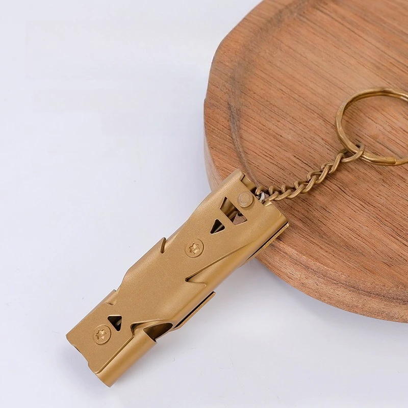 Outdoor Survival Pfeife Schlüsselanhänger Hohe Dezibel Notfall Edelstahl Survival Notfall Camping Werkzeug Multifunktionspfeife