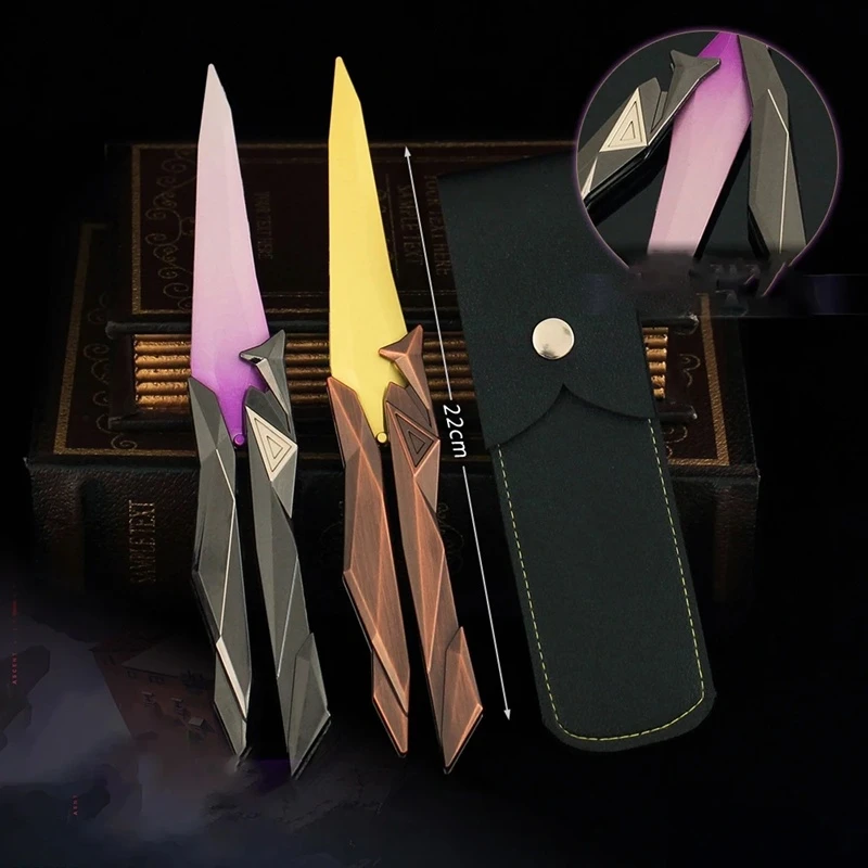 

Valorant Knife Model Zinc Alloy Singularity Butterfly Knife Toy Folding Design Training Props Not Sharp Gear Toys