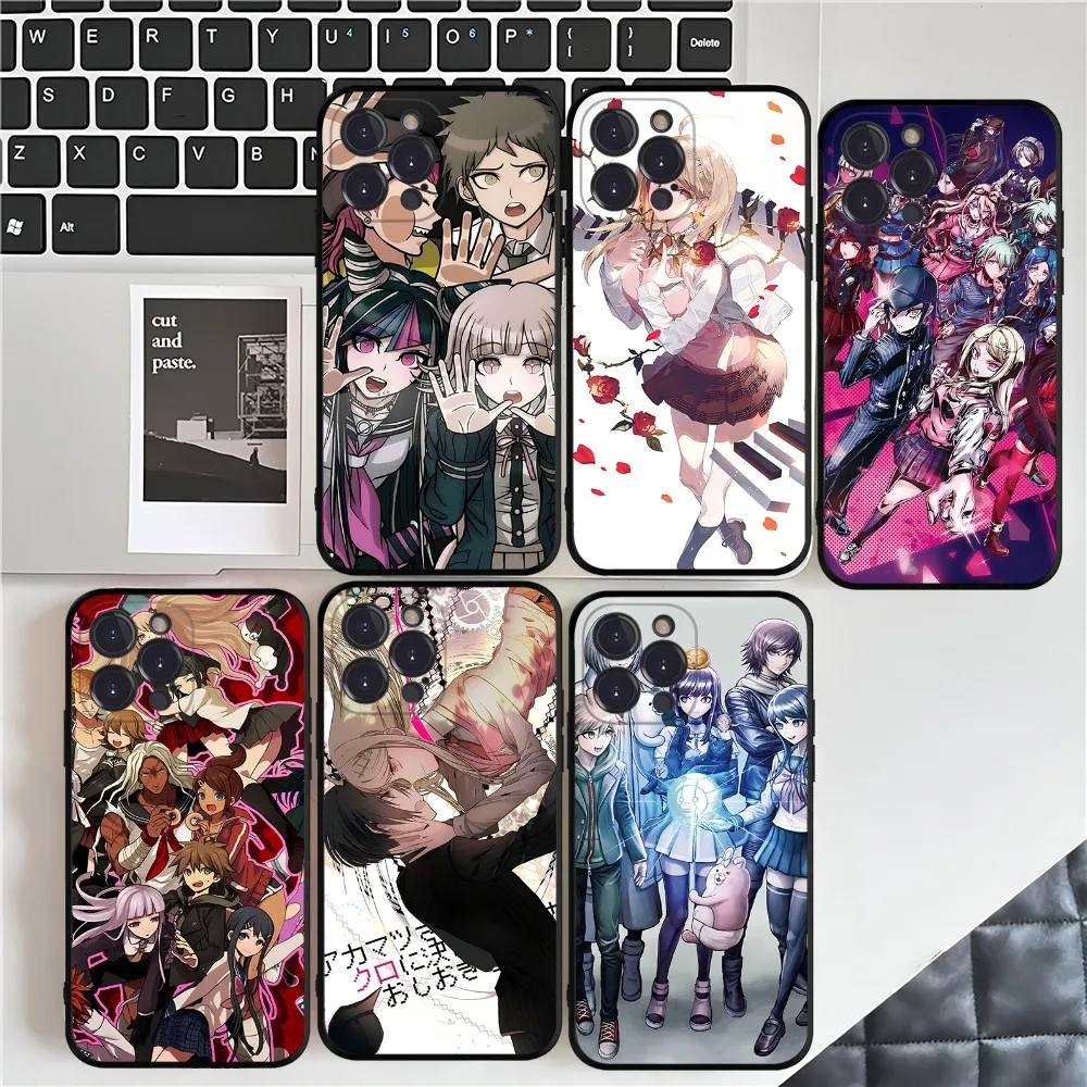 Anime Game D-Danganronpa Phone Case For iPhone 16 15 14 13 12 Mini 11 Pro XS Max X XR SE 6 7 8 Plus Soft Silicone Cover