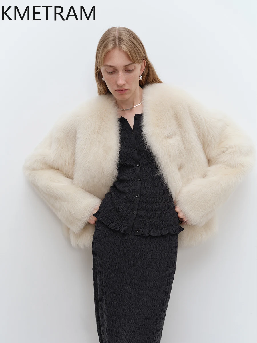 Natural Tuscany Sheepskin Wool Double Faced Fur Jacket Women Batwing Sleeves Real Fur Coat Winter Woman Clothing 2025 abrigos