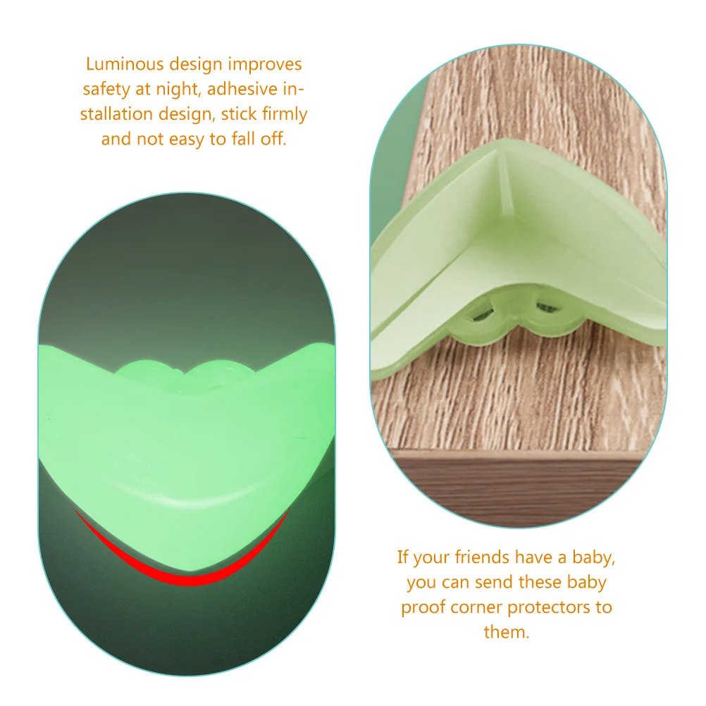 

6 шт. угловые протекторы, светящиеся угловые ограждения для стола для детей, защитные бамперы для мебели, ПВХ, защита от столкновений, домашнее использование