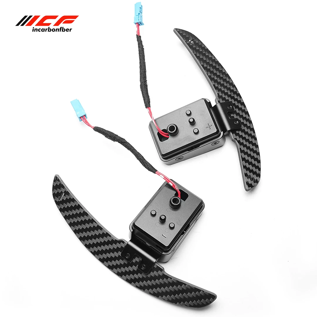 ICF لامعة ألياف الكربون المغناطيسي مجداف شيفتر لسيارات BMW 1-4 سلسلة g20 g30 g80 f20 f21 f30 f22 f80 عجلة القيادة التحول مجداف