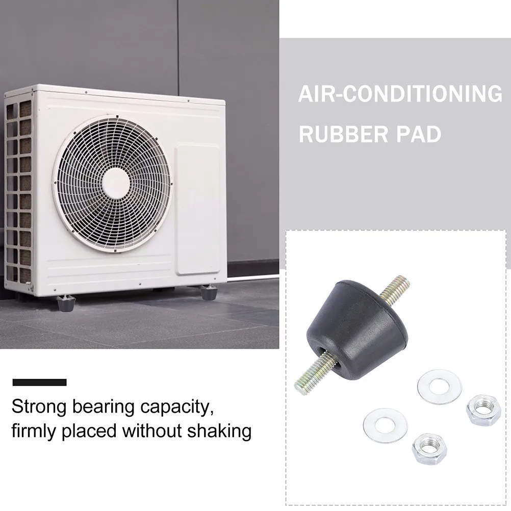 2Pcs Anti Vibration Pads Heavy Duty Mini Split Air Conditioner Noise Absorbing Condenser Rubber Shockproof Base Stand