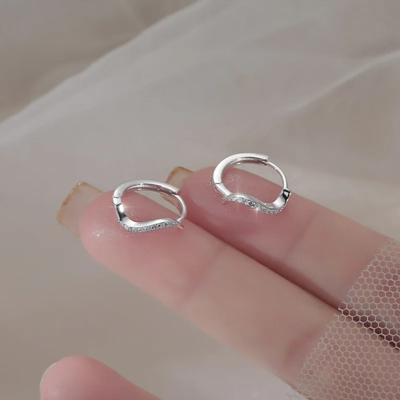 REETI 925 Sterling Silver Geometric Earrings For Women Fashion Personality Couple Small Contracted Earrings