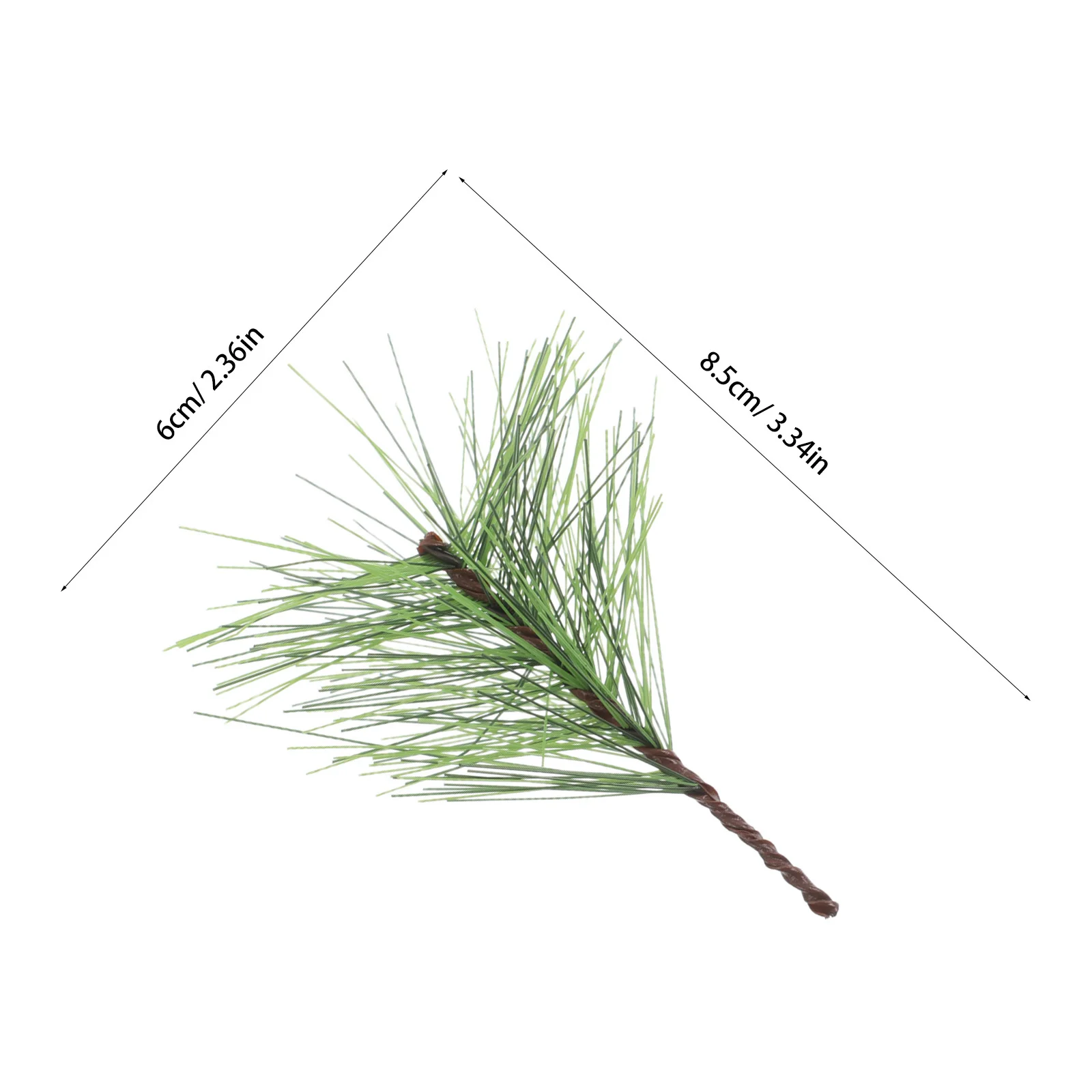 60 قطعة من إبرة الصنوبر فروع صغيرة للحرف اليدوية إكليل شجرة صناعي