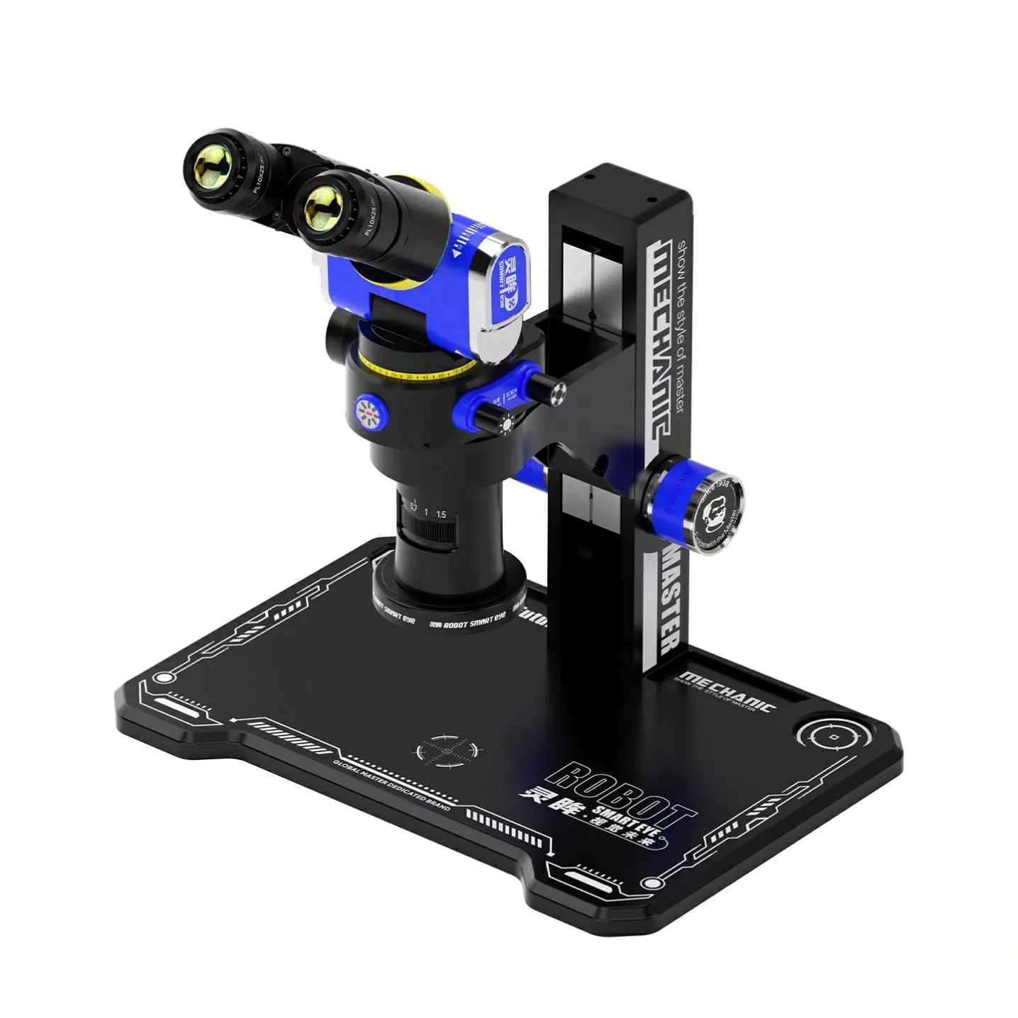 

SE7045-TGSD MECHANIC Robot Foldable Industrial Trinocular Microscope Smart Eye 7X-45X Continuous Zoom For Phone Repair