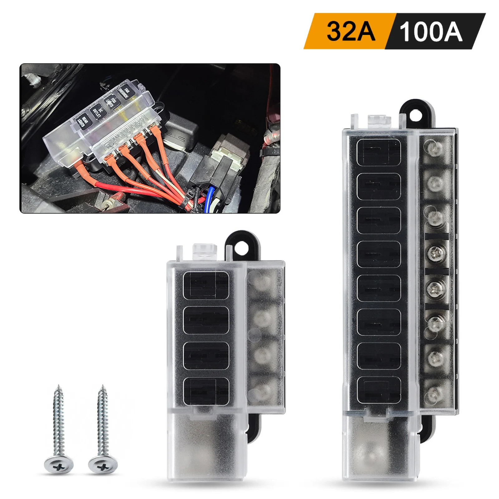 

Brand New Car Fuse Accessory 4/8 Way Car Truck Circuit Fuse Box 12V 24V Circuit Breaker Blade Fuses Circuit Standard ATO
